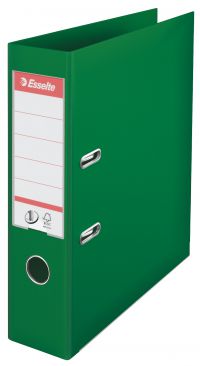 Esselte Lever Arch File No1 Polypropylene A4 75mm Green (Pack 10) - 811360