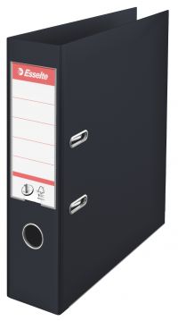 Esselte No.1 Lever Arch File Polypropylene A4 75mm Spine Width Black (Pack 10) 811370