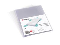 Rexel Clear Card Holder Nyrex Open on Short Edge A4 Ref 12081 [Pack 25]