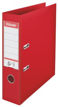 Esselte No.1 Lever Arch File Polypropylene A4 75mm Spine Width Red (Pack 10) 811330