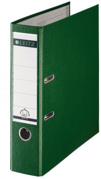 Leitz 180 Lever Arch File Polypropylene A4 80mm Spine Width Green (Pack 10) 10101055