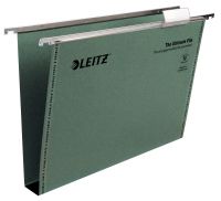 Leitz Ultimate Clenched Bar Foolscap Suspension File Card 30mm Green (Pack 50) 17450055