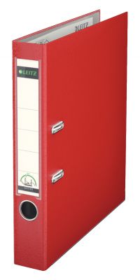 Leitz Lever Arch File A4 Polypropylene 180 50mm Red (Pack 10) - 10151025