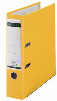 Leitz 180 Lever Arch File Polypropylene A4 80mm Spine Width Yellow (Pack 10) 10101015