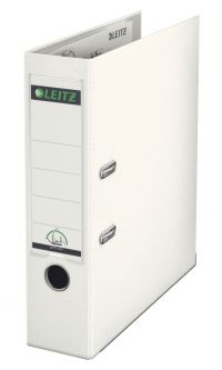 Leitz 180 Lever Arch File Polypropylene A4 80mm Spine Width White (Pack 10) 10101001