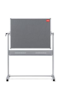 Nobo Mobile Combination Grey Felt/Magnetic Whiteboard Aluminium Frame 900x1200mm 1901043