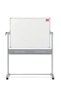 Nobo Basic Mobile Non Magnetic Melamine Whiteboard Aluminium Frame 1500x1200mm 1905240