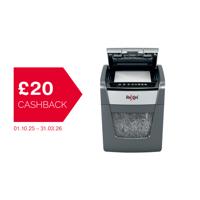 Rexel Optimum AutoFeed Plus 50X Cross Cut Shredder 20 Litre 50 Sheet Automatic/6 Sheet Manual Black 2020050X