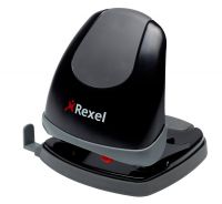 Rexel Easy Touch Hole Punch 30 Sheet Capacity Black and Grey 2102575