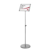 Nobo Snap Frame Display Stand for A4 Documents Adjustable Height 950-1470mm Silver Ref 1902383