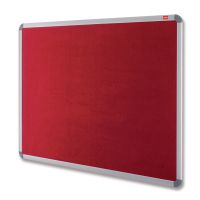 Nobo 1200x900 Euro Plus Felt Nboard Alum Trim Burgundy