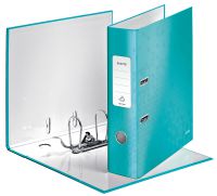 Leitz 180 WOW Lever Arch File Laminated Paper on Board A4 80mm Spine Width Ice Blue (Pack 10) 10050051