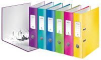 Leitz Wow Lever Arch File Laminated Paper on Board A4 80mm Spine Width Assorted (Pack 10) 10051099