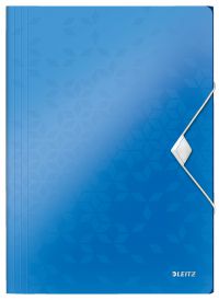 Leitz WOW 3 Flap Polypropylene A4 Folder Blue 45990036 [Pack 10]