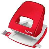 Leitz NeXXt WOW 2 Hole Metal Office Hole Punch 30 Sheet Red - 50081026