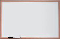 Nobo Basic Non Magnetic Melamine Whiteboard Pine Frame 600x400mm 1905199