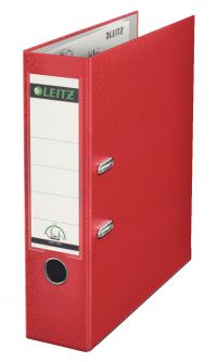 Leitz 180 Lever Arch File Polypropylene A4 80mm Spine Width Red (Pack 10) 10101025