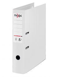 Rexel Choices Lever Arch File Polypropylene Foolscap 75mm Spine Width White (Pack 10) 2115515