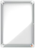 Nobo Premium Plus Outdoor Lockable Magnetic Whiteboard Display Case Aluminium Frame 4 x A4 White 494x668mm 1902577