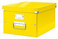 Leitz WOW Click and Store A4 Medium Storage Box A4 Yellow 60440016