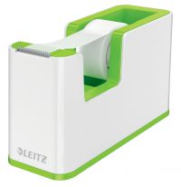 Leitz WOW Tape Dispenser Including 19mm Tape Duo Colour White/Green 53641054