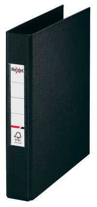 Rexel Ringbinder Choices A5 25mm 2 O-Ring Black (Pack 10) - 2115558