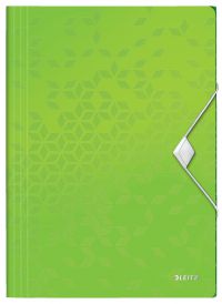 Leitz WOW 3 Flap Polypropylene A4 Folder Green 45990054 [Pack 10]