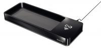 Leitz WOW Desk Organiser with Inductive Charger. Black