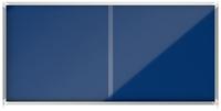 Nobo Premium Plus Blue Felt Lockable Noticeboard Display Case 27 x A4 2000x970mm 1915335