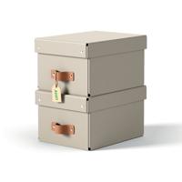 Leitz Puro Storage Box with Lid Small 7L Beige 100% Recycled Card Pack of 2 - 61470012
