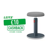 Leitz Ergo Cosy Active Sit Stand Stool Velvet Grey - 65180089