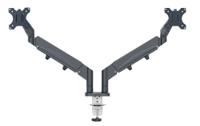 Leitz Ergo Space-Saving Dual Monitor Arm Suitable for Monitors upto 32inches Dark Grey - 65370089