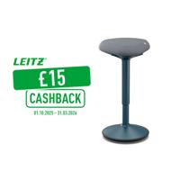Leitz Ergo Active Standing Stool With Comfort Seat Dark Grey - 65450089