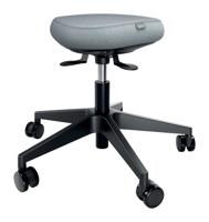 Leitz Ergo Active Sitting Stool with Wheels and Wobble Comfort Seat Black - 65770095