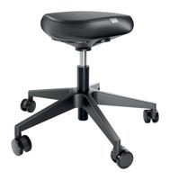 Leitz Ergo Sitting Stool with Wheels and Comfort Seat Black - 65780095