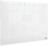 Nobo Transparent Acrylic Mini Whiteboard Weekly Planner Desktop or Wall Mounted A3 1915615