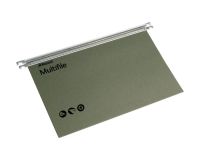 Rexel Multifile Suspension File V Base 15mm Green (Pack of 50) 78008