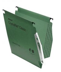 Rexel Crystalfile Classic 275 Foolscap Lateral Suspension File Manilla 15mm V Base Green (Pack 50) 78652