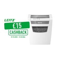 Leitz IQ Home Office Cross Cut Paper Shredder P4 23L White 80091000