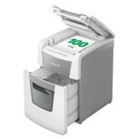 Leitz IQ AutoFeed Small Office 100 Cross Cut Shredder 34 Litre 100 Sheet Automatic/8 Sheet White 80111000