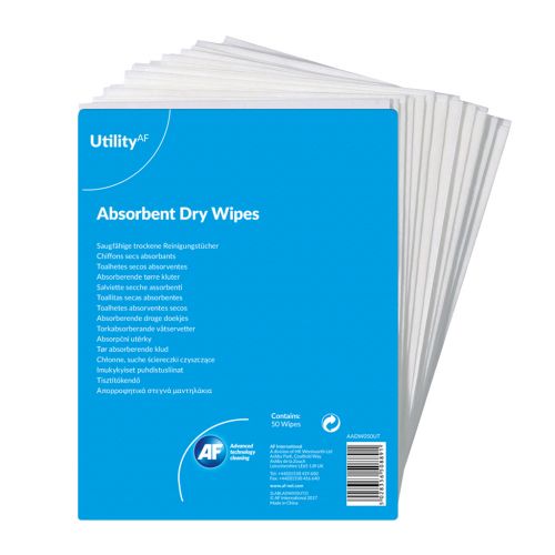 Langstane General Purpose Absorbent Dry Wipes ADW050UT [Pack 50]