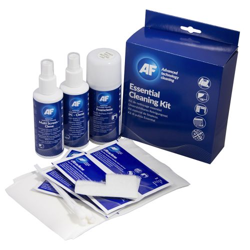 AF Essential Cleaning Kit (Multi Screen Clene PC Clene Wipes Foam Clene Ultraclene Wipes) AECK001