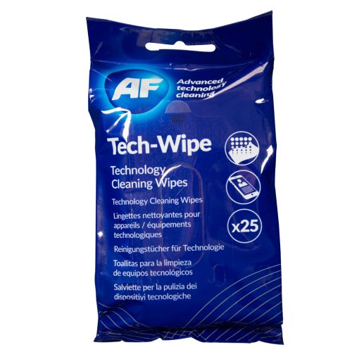 AF Technology Cleaning Wipes for Smartphones and Tablets MTW025P [Pack 25]