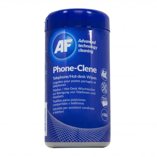 AF Phone-Clene Telephone Wipes Tub Pack 100 APHC100T