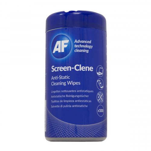 AF Screen-Clene Anti-Static Screen Wipes Tub Pack 100 ASCR100T