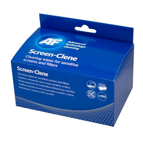AF Screen-Clene Anti-Static Screen Wipes (Pack of 100) ASCS100