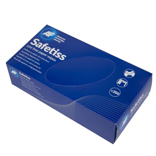 AF Safetiss Lint Free Paper Wipes In A Box Of 200 Paper Wipes. Code STI200.