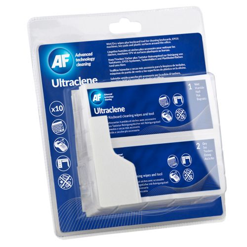 AF Ultraclene Duo Cleaning Wipes Sachets (Pack 10) ULT010