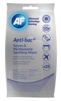 AF Antibacterial Travel Wipes for Screens & Surfaces Pack 25