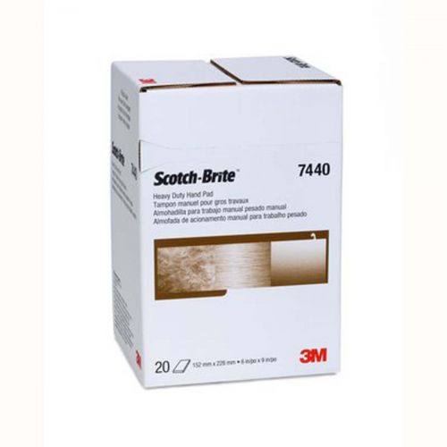 Scotch-Brite Heavy Duty Hand Pad 7440, 6 In X 9 In, 20 Pads Per Box 2 Boxes Per Case 48011650555